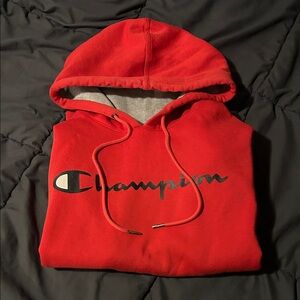 Champion Bold Red Pullover Hoodie